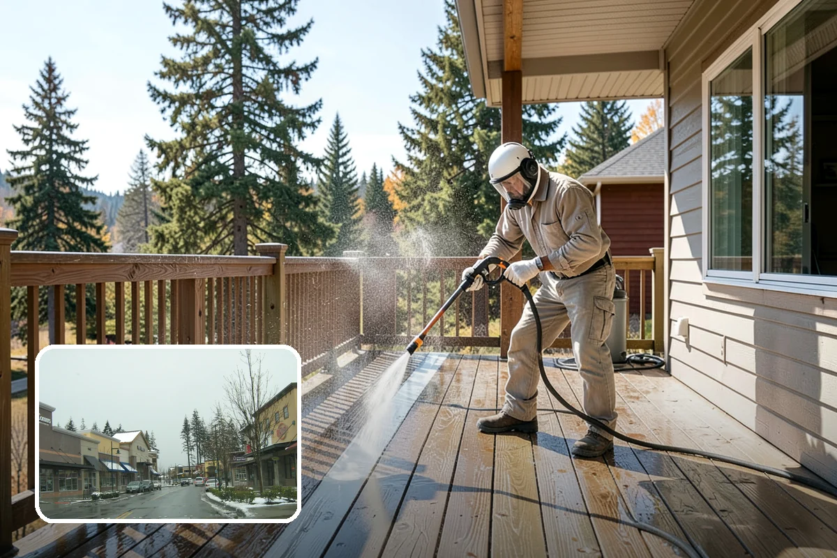 Deck Washing in Mill Creek, Snohomish County, WA - Lifts algae, mildew, and grey weathering