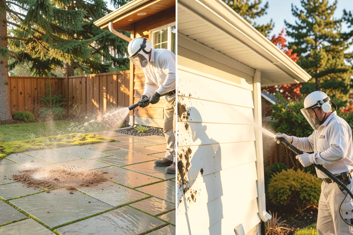 Deck Washing in Mount Vernon, Skagit County, WA - Clear the deck and protect nearby plants