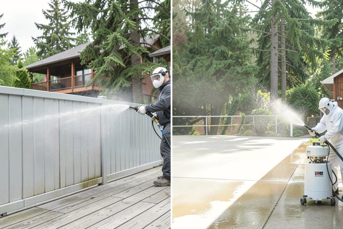 Deck Washing in Mukilteo, Snohomish County, WA - Clear the deck and protect nearby plants