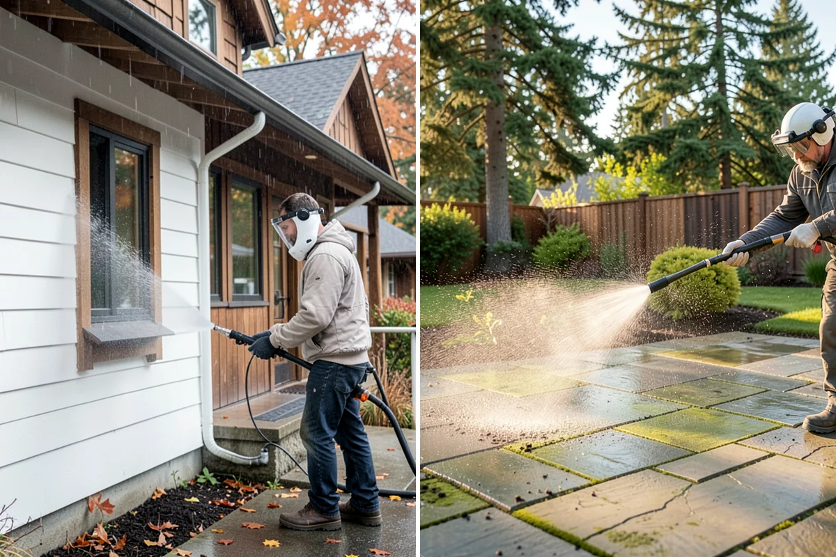 Deck Washing in Puyallup, Pierce County, WA - Clear the deck and protect nearby plants
