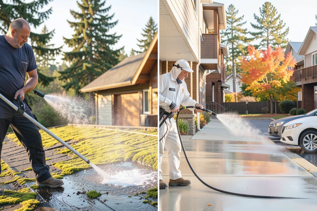 Deck Washing in Renton, King County, WA - Clear the deck and protect nearby plants