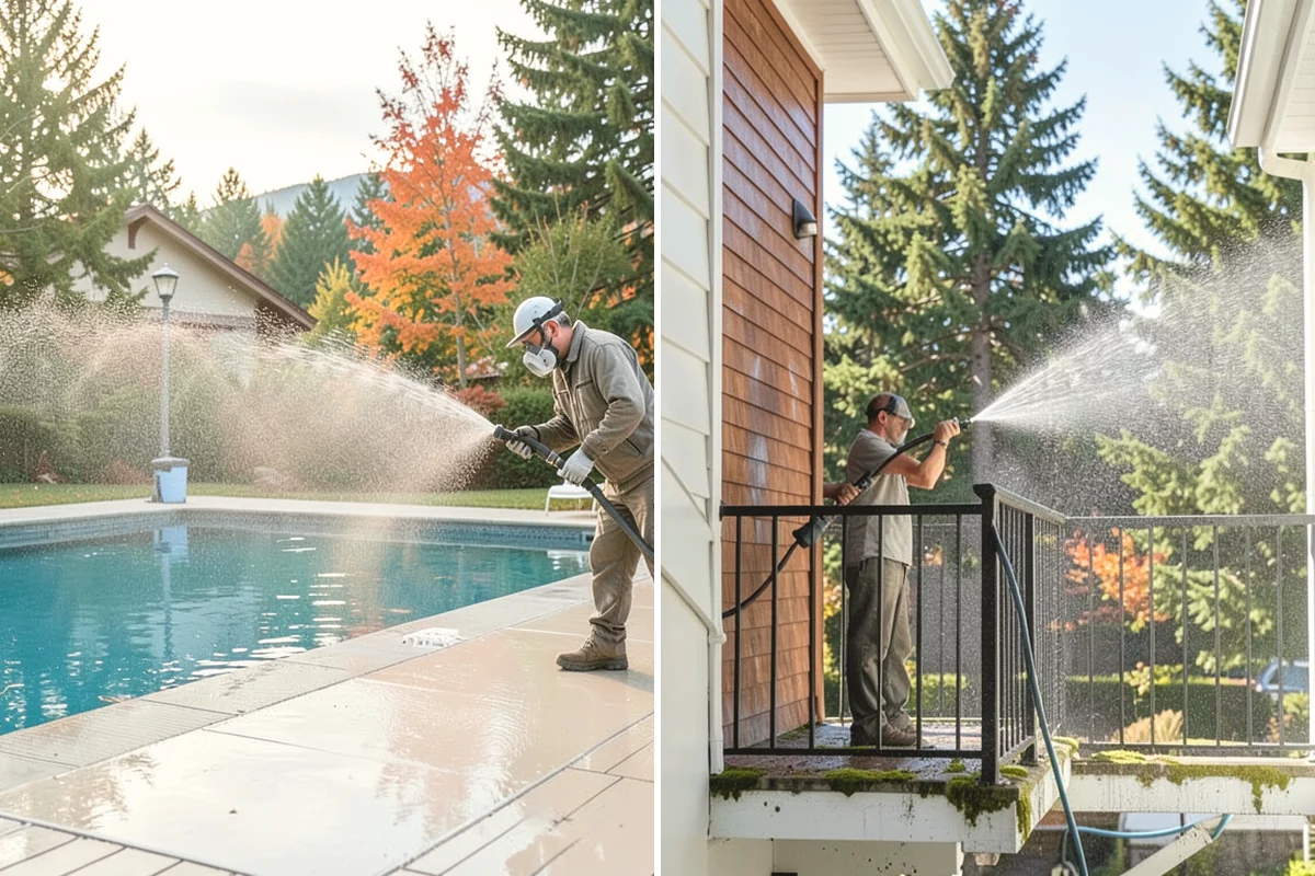 Deck Washing in Ruston, Pierce County, WA - Clear the deck and protect nearby plants