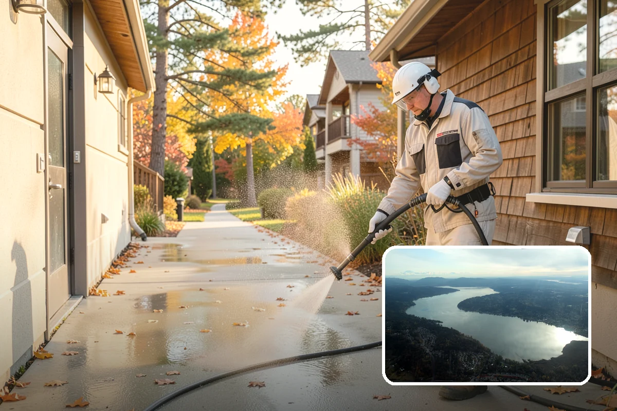 Deck Washing in Sammamish, King County, WA - Lifts algae, mildew, and grey weathering
