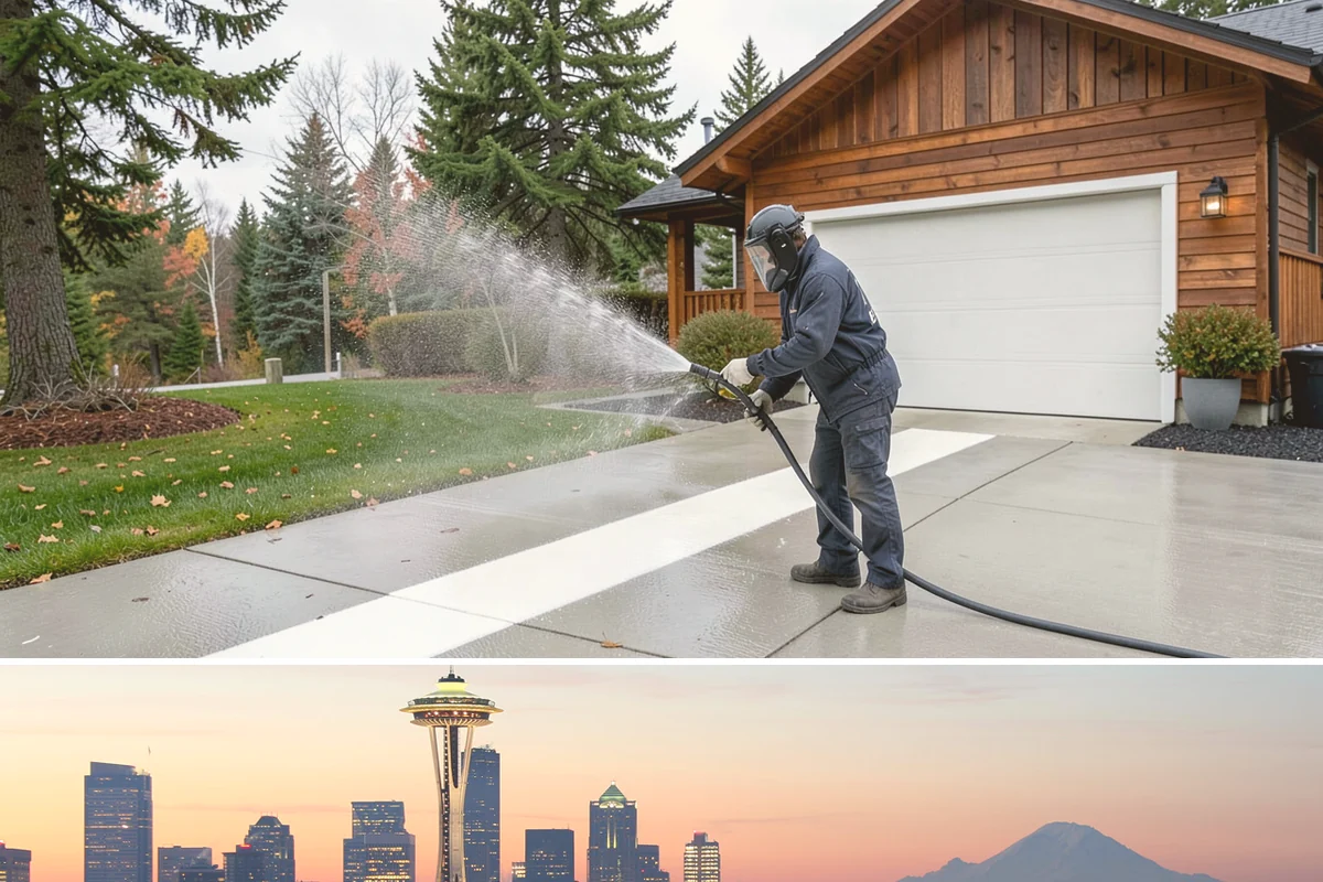 Deck Washing in Seattle, King County, WA - Wash decks in early summer so the wood can dry and take a finish before fall.