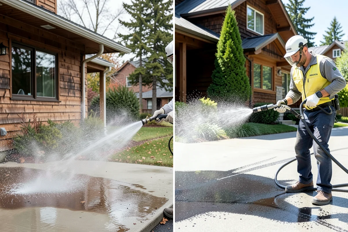 Deck Washing in Shoreline, King County, WA - Clear the deck and protect nearby plants