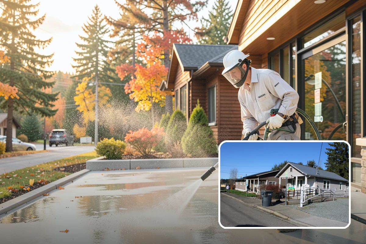 Deck Washing in South Prairie, Pierce County, WA - Lifts algae, mildew, and grey weathering