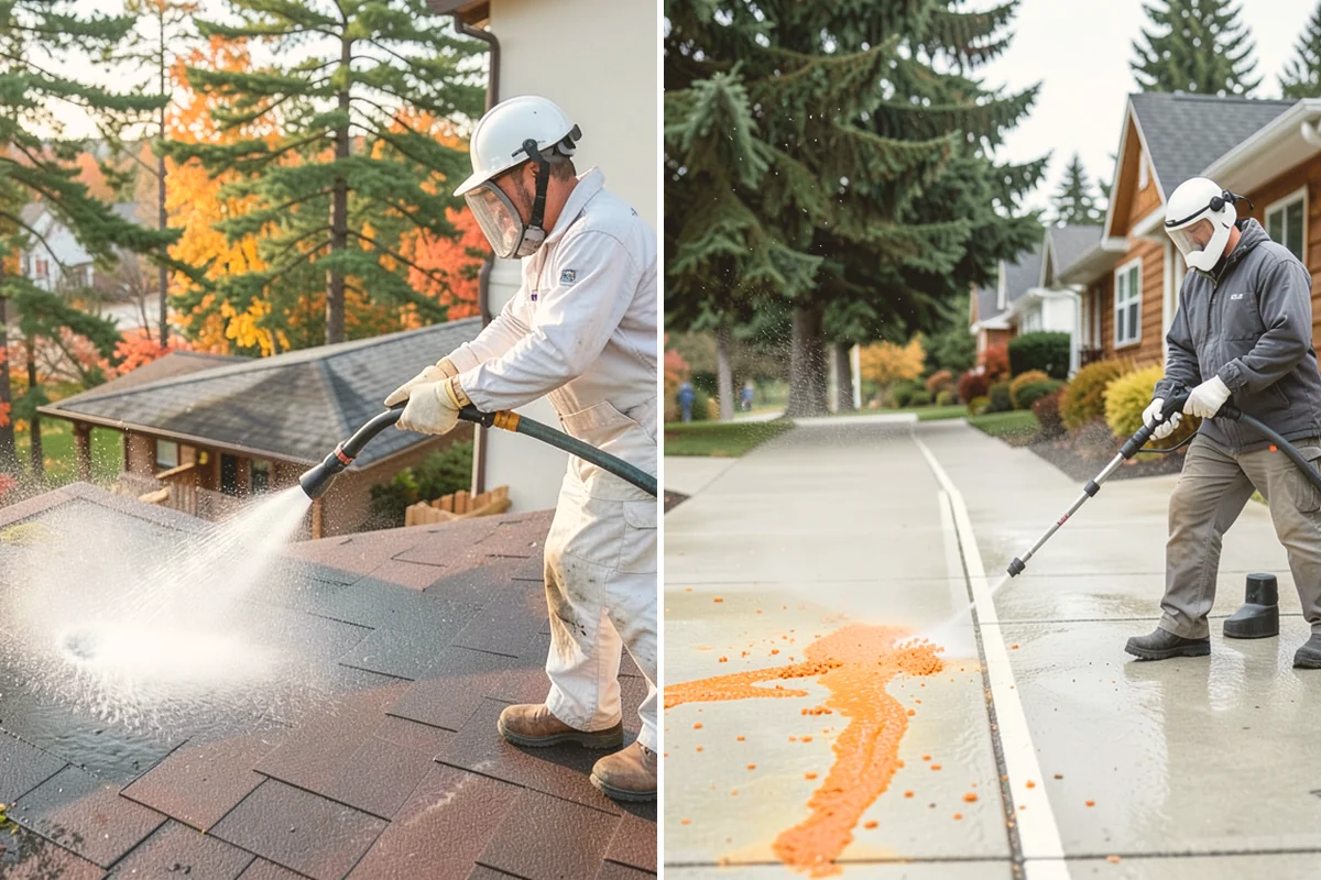 Deck Washing in Stanwood, Snohomish County, WA - Clear the deck and protect nearby plants