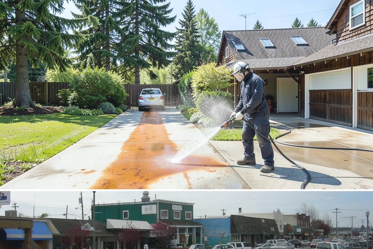 Deck Washing in Stanwood, Snohomish County, WA - Wash decks in early summer so the wood can dry and take a finish before fall.