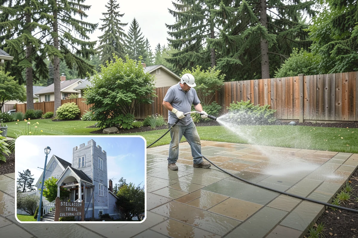 Deck Washing in Steilacoom, Pierce County, WA - Lifts algae, mildew, and grey weathering