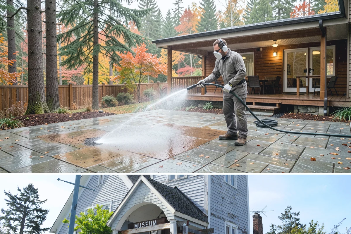 Deck Washing in Steilacoom, Pierce County, WA - Wash decks in early summer so the wood can dry and take a finish before fall.