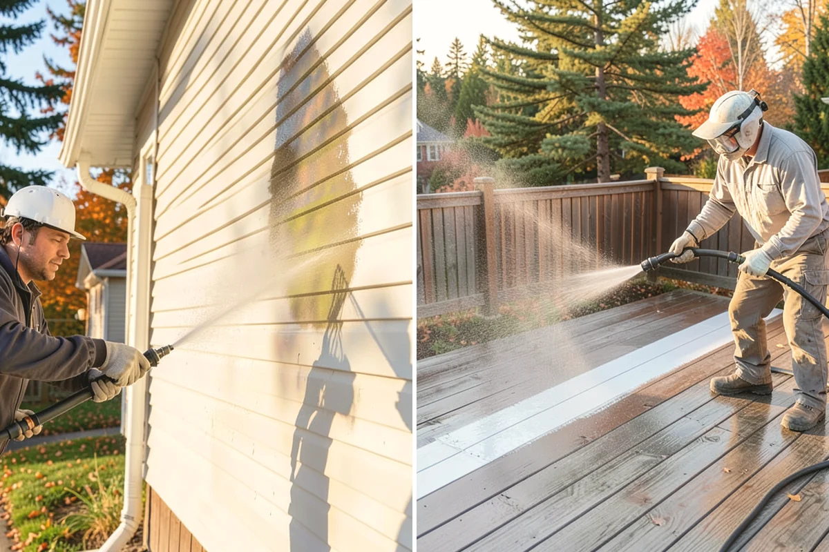 Deck Washing in Tukwila, King County, WA - Clear the deck and protect nearby plants