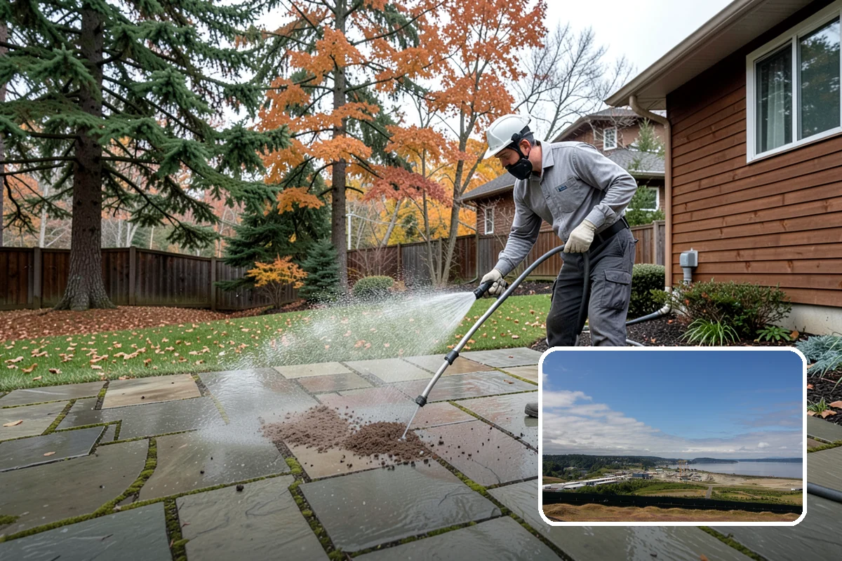 Deck Washing in University Place, Pierce County, WA - Lifts algae, mildew, and grey weathering