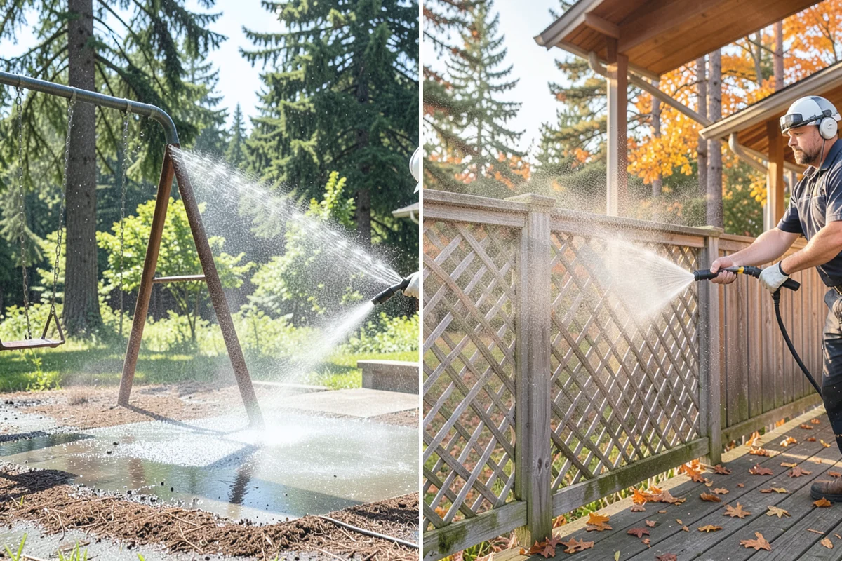 Deck Washing in Wilkeson, Pierce County, WA - Clear the deck and protect nearby plants