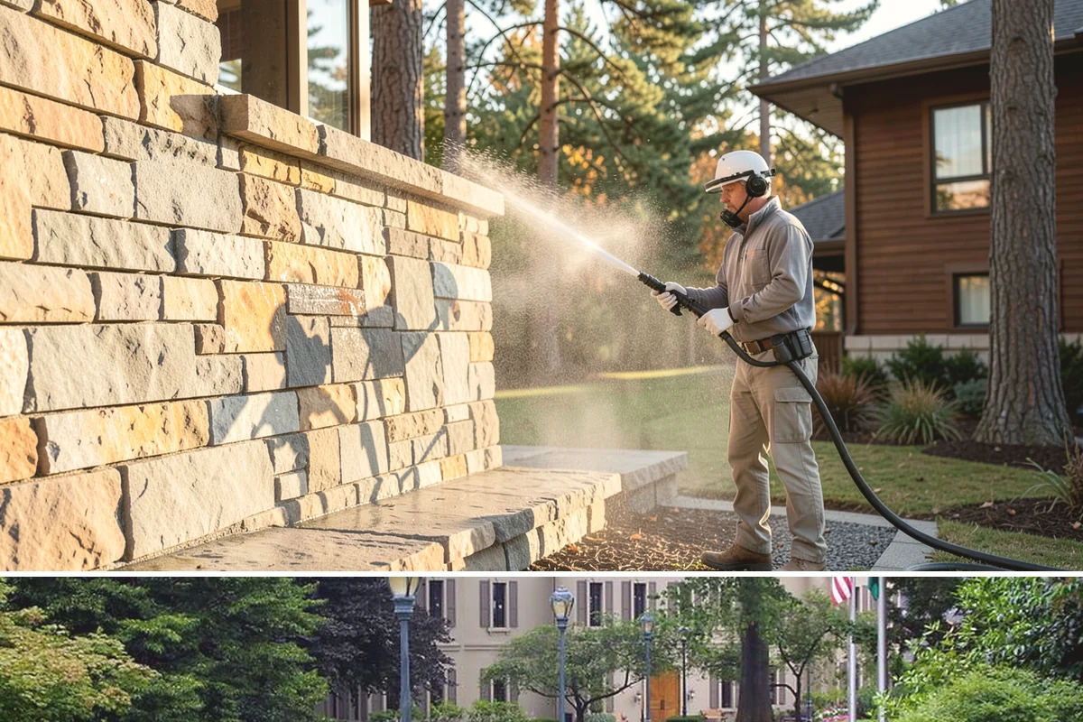 Deck Washing in Woodinville, King County, WA - Wash decks in early summer so the wood can dry and take a finish before fall.