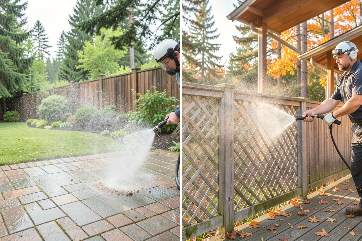 Deck Washing in Yarrow Point, King County, WA - Clear the deck and protect nearby plants