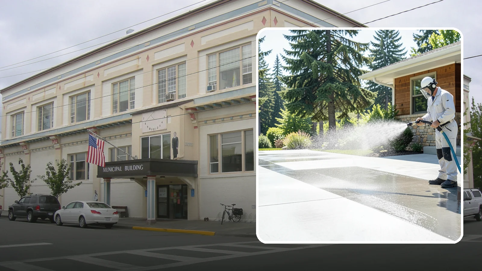 Decorative Concrete Cleaning in Anacortes, Skagit County, WA - Clean stamped and decorative concrete patios without stripping their color or protective sealer.