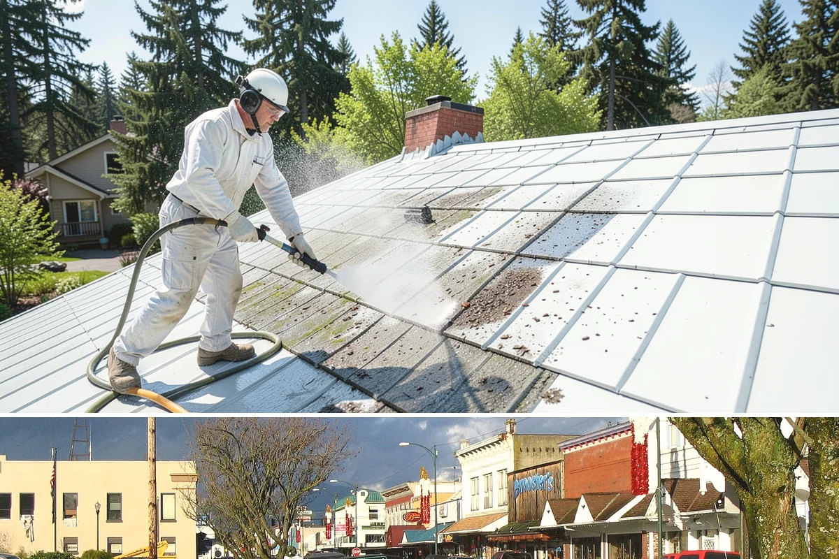 Decorative Concrete Cleaning in Arlington, Snohomish County, WA - Decorative concrete cleans and reseals best in dry summer weather for proper sealer cure.