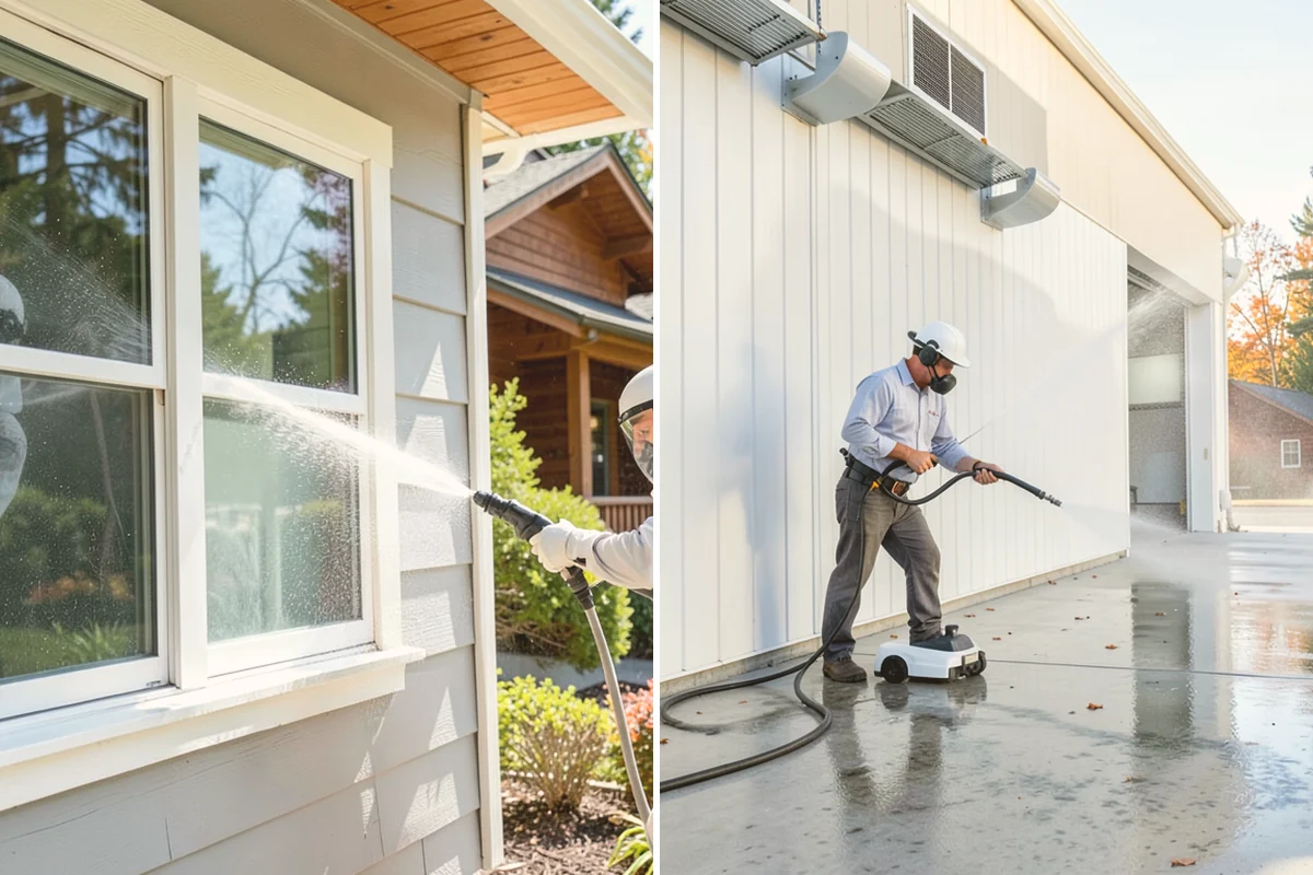 Decorative Concrete Cleaning in Bellevue, King County, WA - Clear the patio and inspect the sealer condition