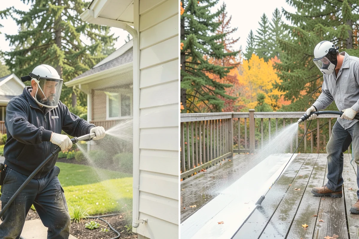 Decorative Concrete Cleaning in Bothell, King County, WA - Clear the patio and inspect the sealer condition