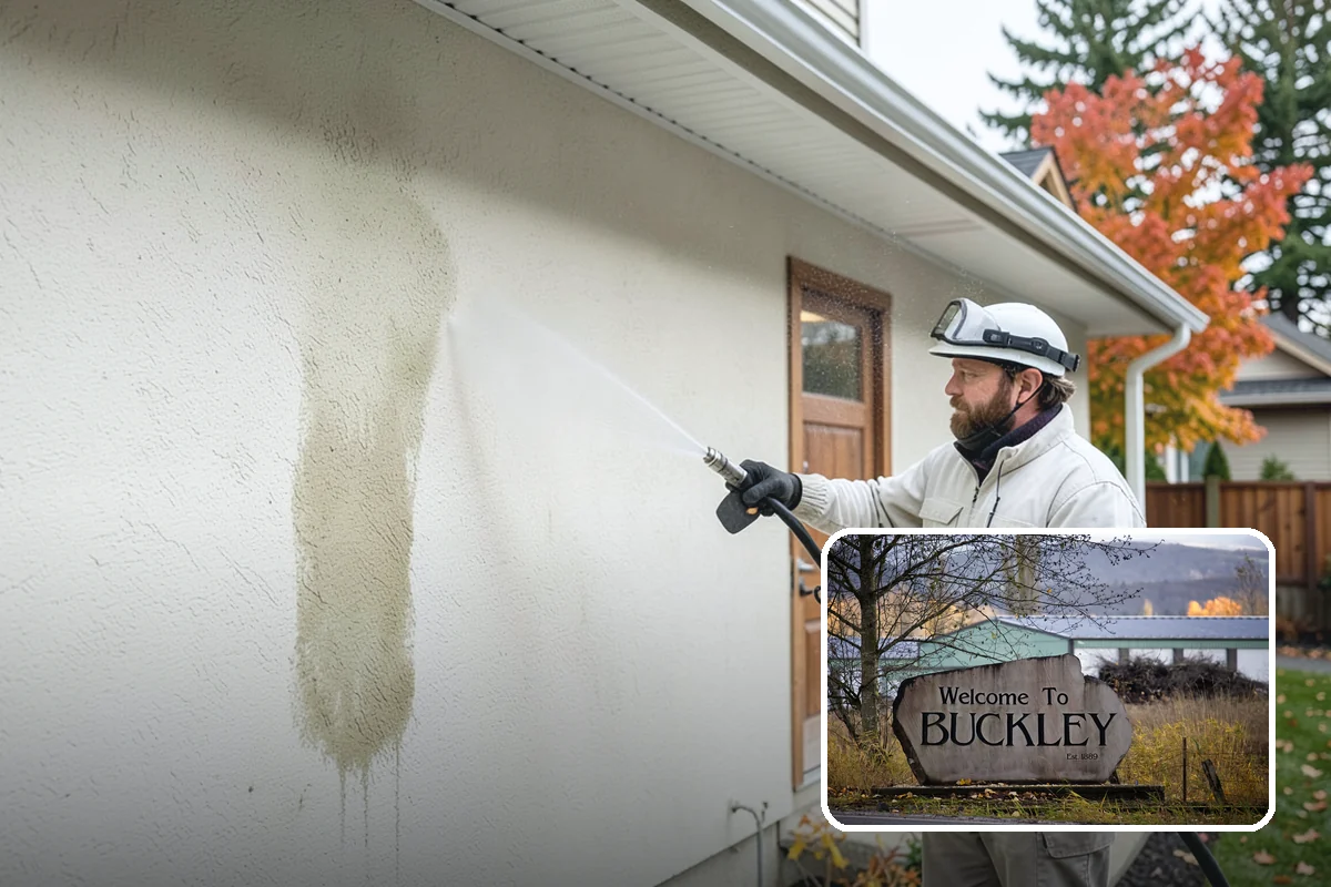 Decorative Concrete Cleaning in Buckley, Pierce County, WA - Preserves integral color and stamped detail