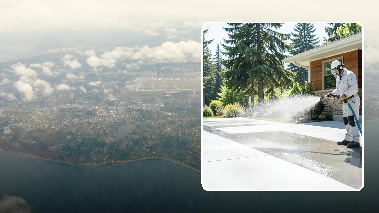 Decorative Concrete Cleaning in Burien, King County, WA - Clean stamped and decorative concrete patios without stripping their color or protective sealer.