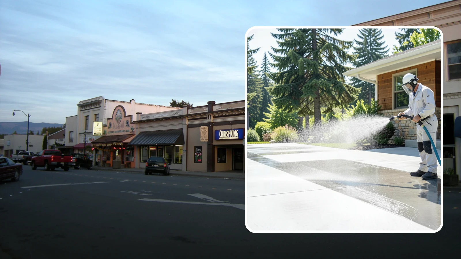 Decorative Concrete Cleaning in Burlington, Skagit County, WA - Clean stamped and decorative concrete patios without stripping their color or protective sealer.