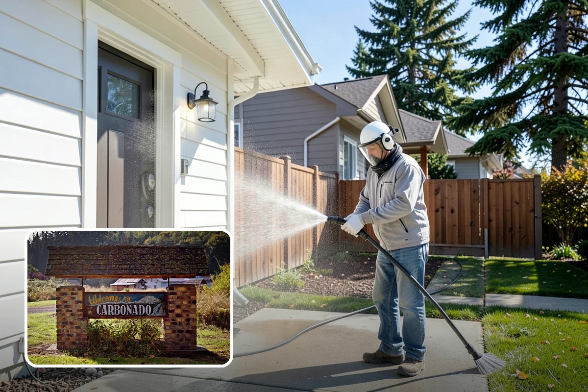 Decorative Concrete Cleaning in Carbonado, Pierce County, WA - Preserves integral color and stamped detail