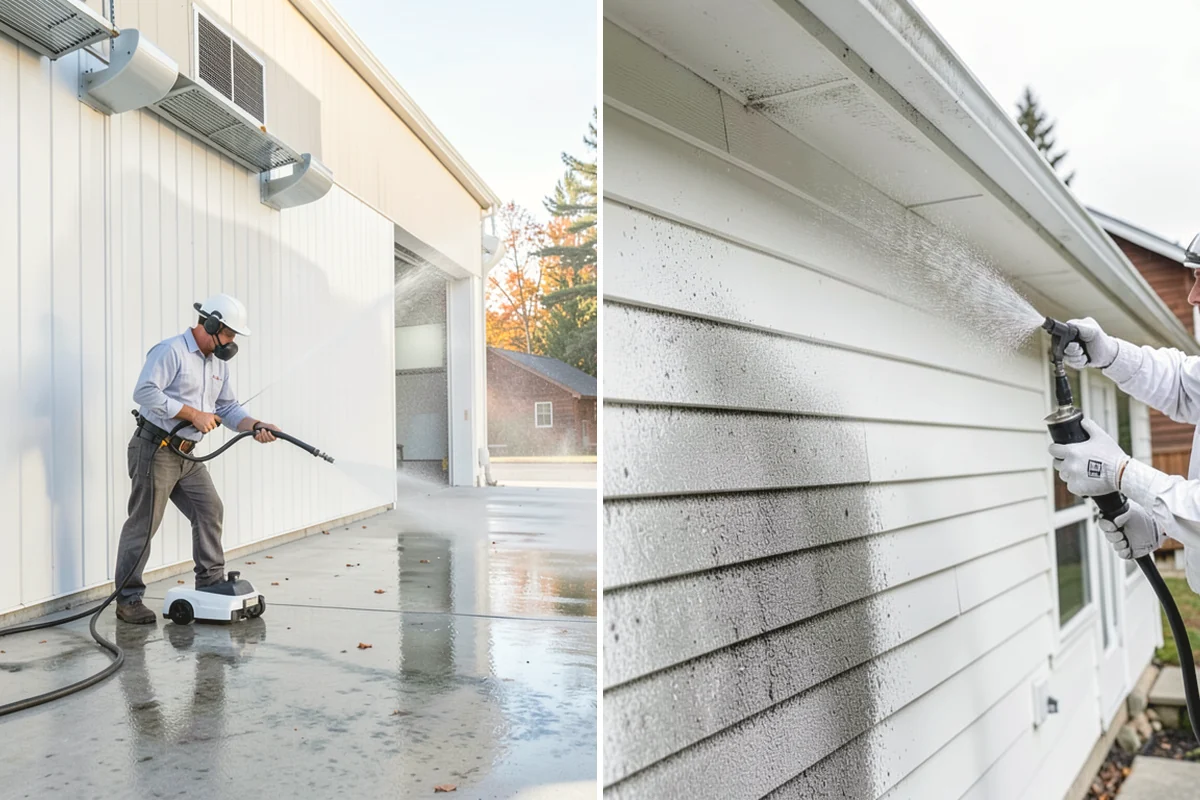 Decorative Concrete Cleaning in Covington, King County, WA - Clear the patio and inspect the sealer condition