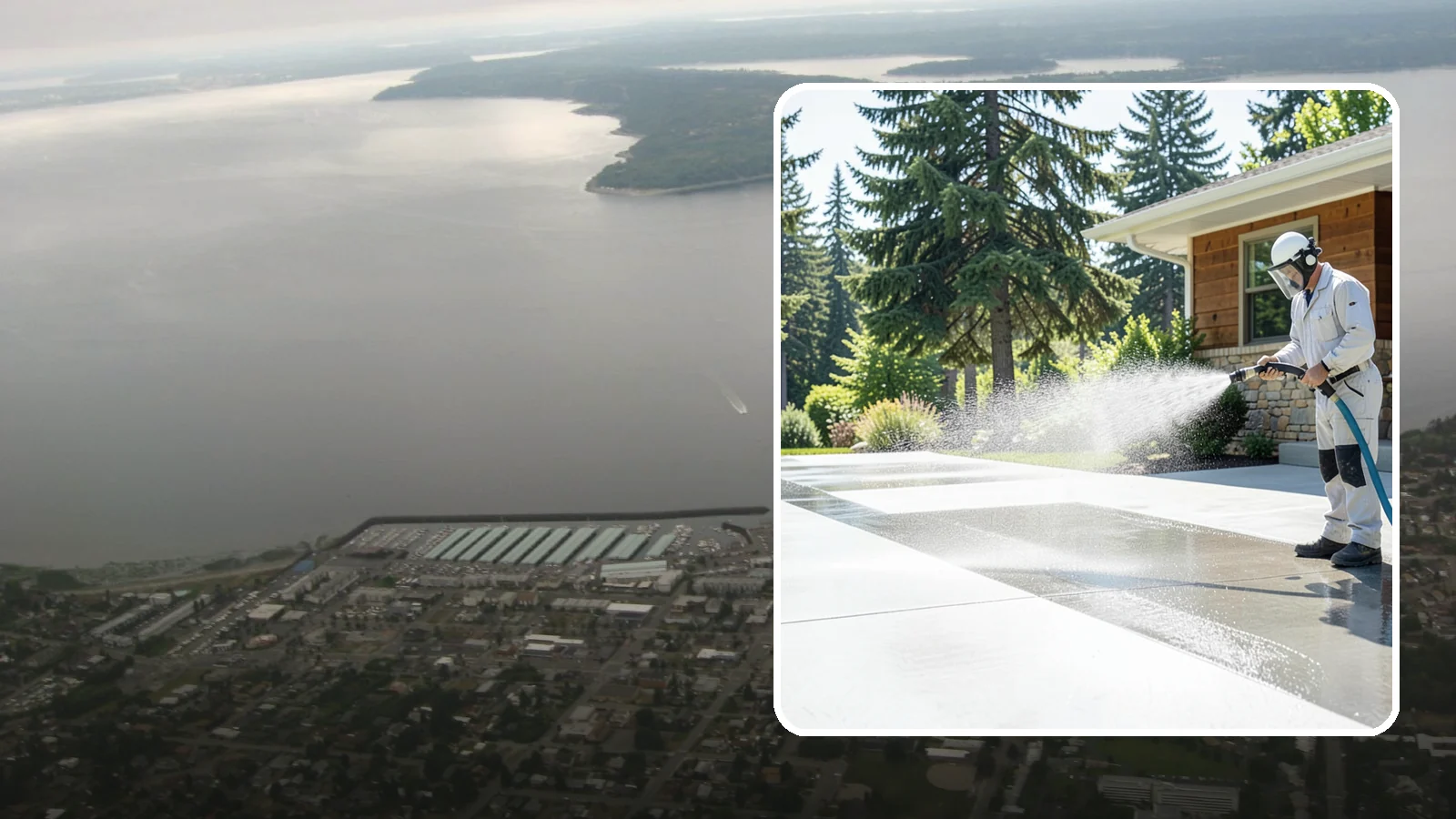 Decorative Concrete Cleaning in Des Moines, King County, WA - Clean stamped and decorative concrete patios without stripping their color or protective sealer.