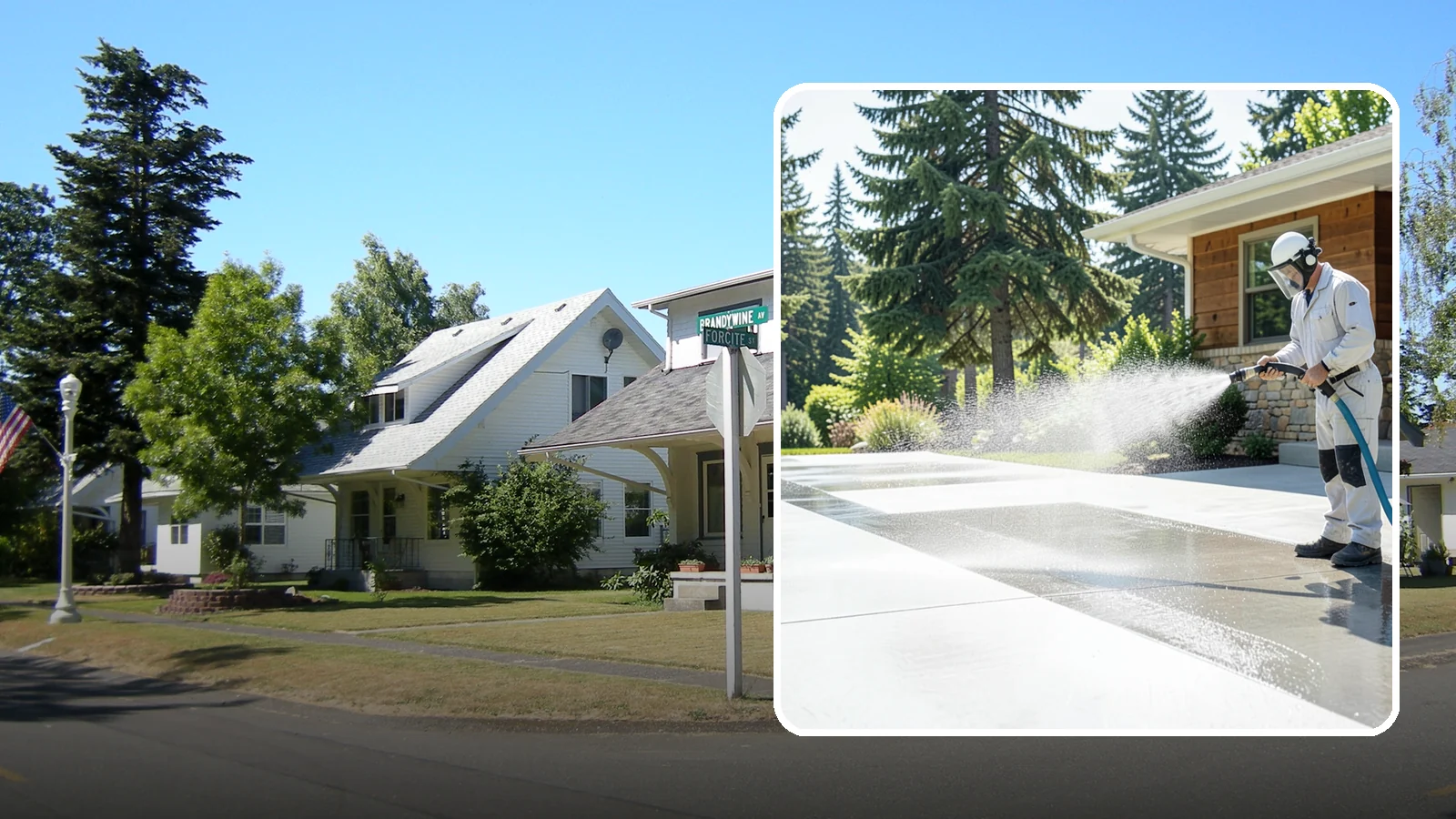 Decorative Concrete Cleaning in DuPont, Pierce County, WA - Clean stamped and decorative concrete patios without stripping their color or protective sealer.