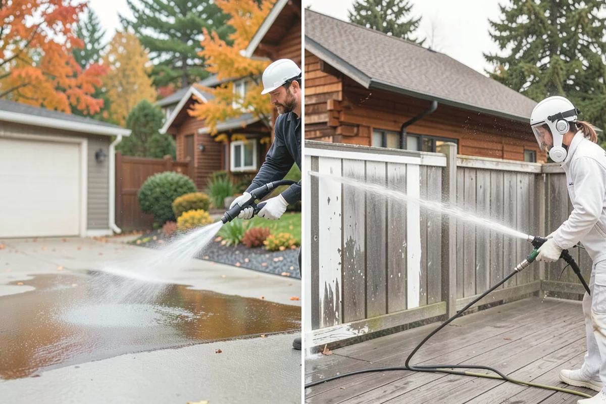 Decorative Concrete Cleaning in Duvall, King County, WA - Clear the patio and inspect the sealer condition