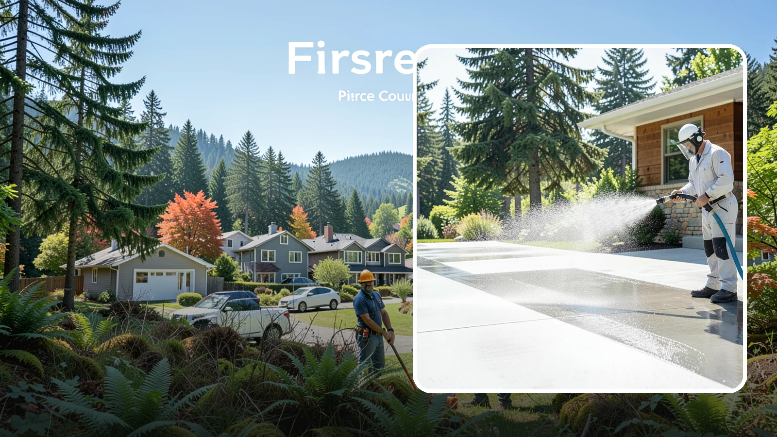 Decorative Concrete Cleaning in Fircrest, Pierce County, WA - Clean stamped and decorative concrete patios without stripping their color or protective sealer.