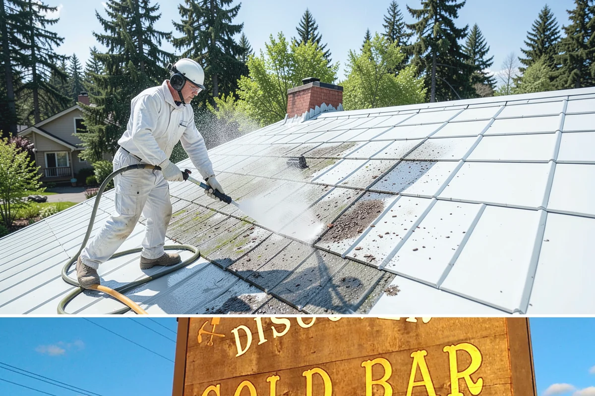 Decorative Concrete Cleaning in Gold Bar, Snohomish County, WA - Decorative concrete cleans and reseals best in dry summer weather for proper sealer cure.