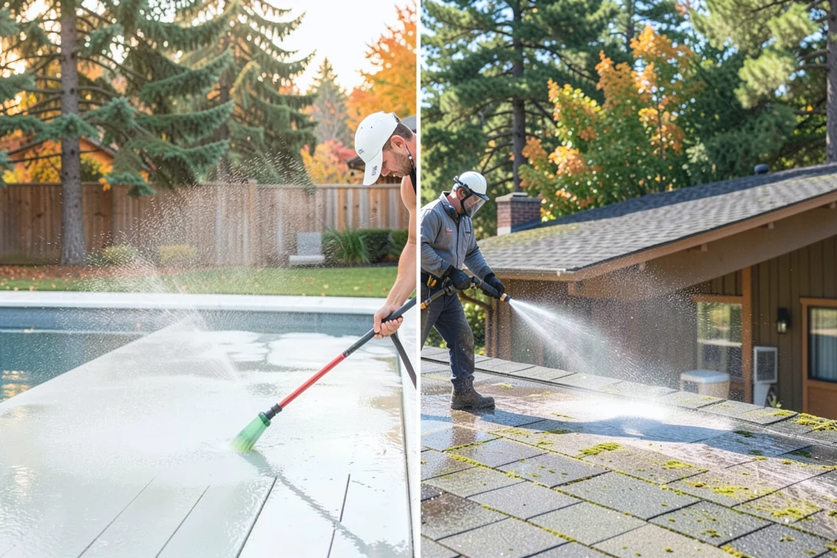 Decorative Concrete Cleaning in Hamilton, Skagit County, WA - Clear the patio and inspect the sealer condition