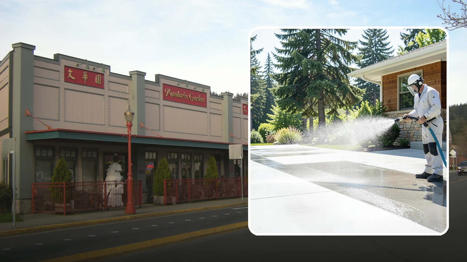 Decorative Concrete Cleaning in Issaquah, King County, WA - Clean stamped and decorative concrete patios without stripping their color or protective sealer.