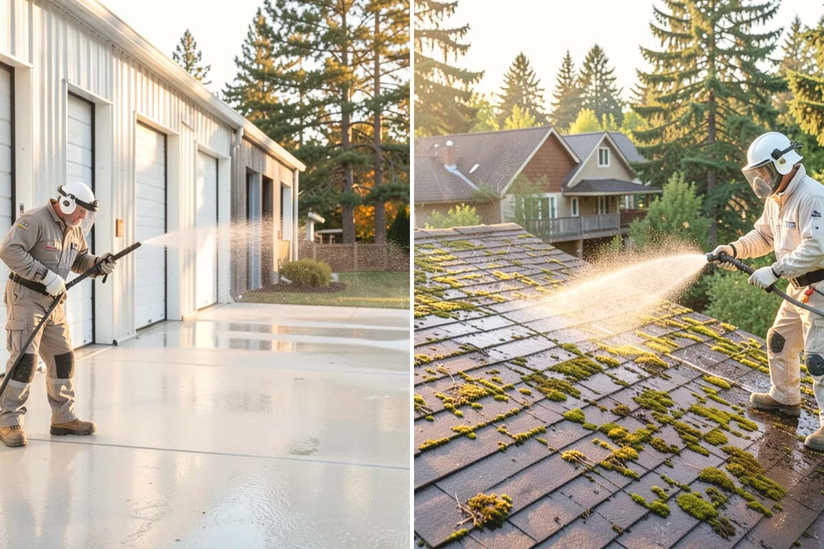 Decorative Concrete Cleaning in Lake Stevens, Snohomish County, WA - Clear the patio and inspect the sealer condition