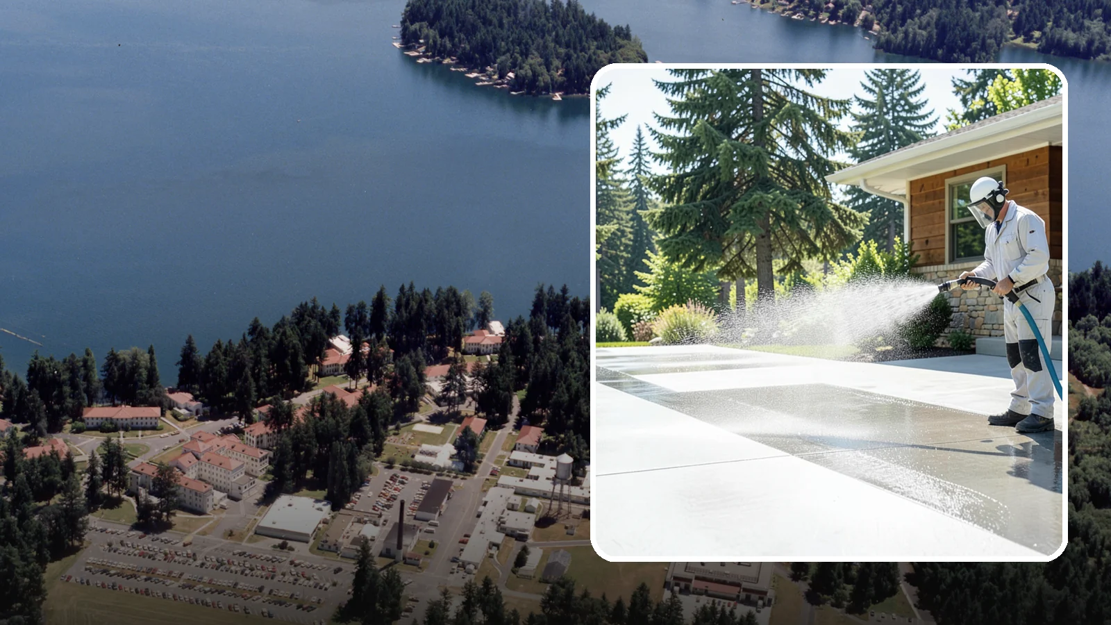 Decorative Concrete Cleaning in Lakewood, Pierce County, WA - Clean stamped and decorative concrete patios without stripping their color or protective sealer.