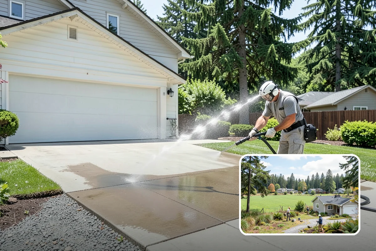 Decorative Concrete Cleaning in Lyman, Skagit County, WA - Preserves integral color and stamped detail