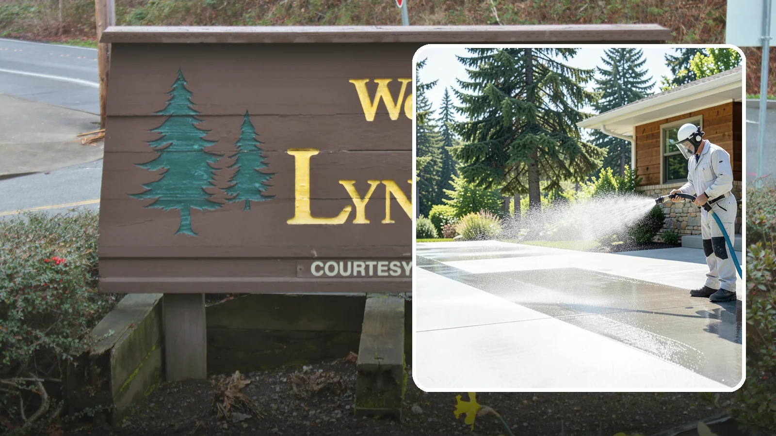 Decorative Concrete Cleaning in Lynnwood, Snohomish County, WA - Clean stamped and decorative concrete patios without stripping their color or protective sealer.