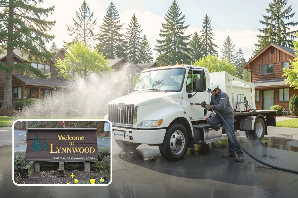 Decorative Concrete Cleaning in Lynnwood, Snohomish County, WA - Preserves integral color and stamped detail