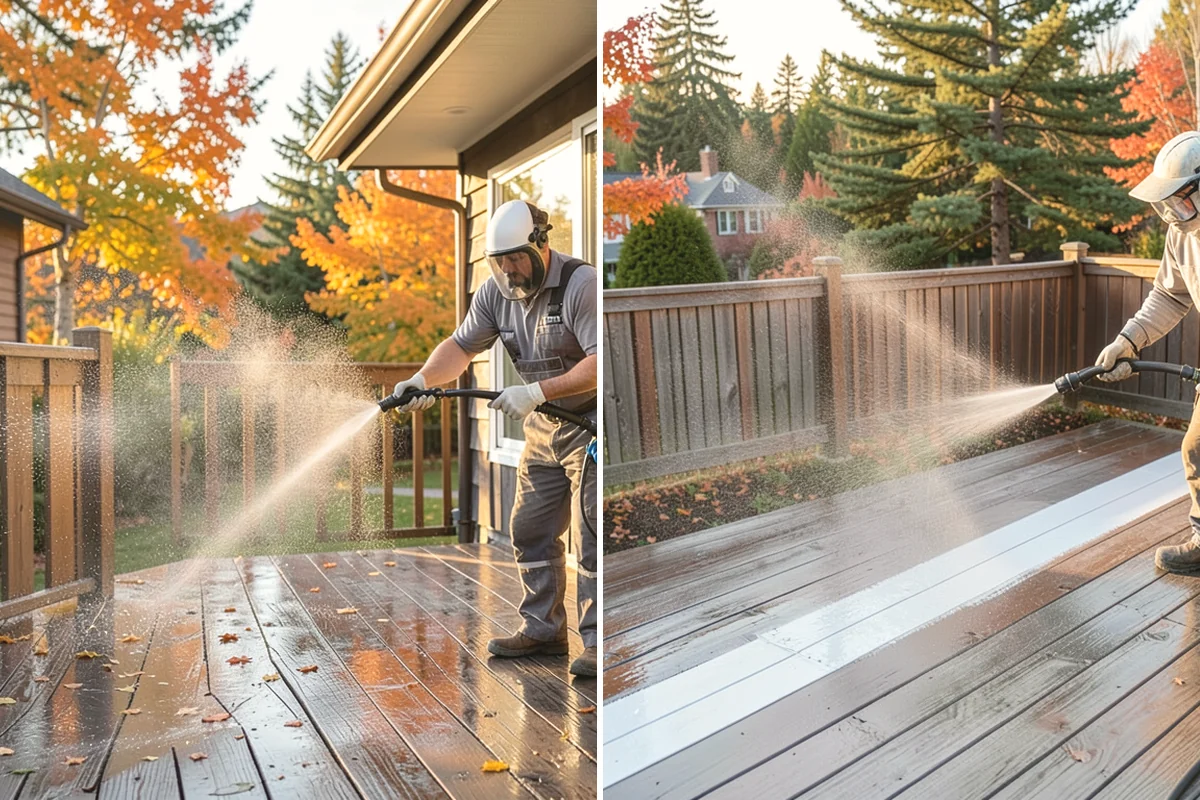 Decorative Concrete Cleaning in Mill Creek, Snohomish County, WA - Clear the patio and inspect the sealer condition