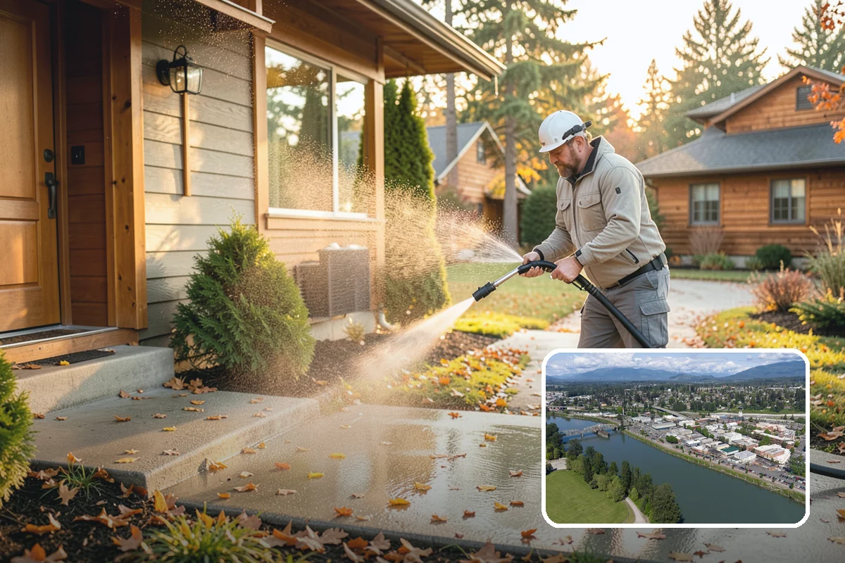 Decorative Concrete Cleaning in Mount Vernon, Skagit County, WA - Preserves integral color and stamped detail