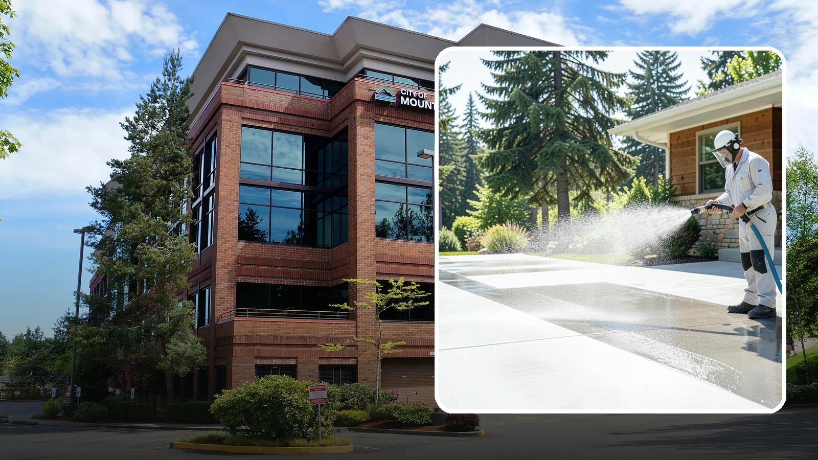 Decorative Concrete Cleaning in Mountlake Terrace, Snohomish County, WA - Clean stamped and decorative concrete patios without stripping their color or protective sealer.