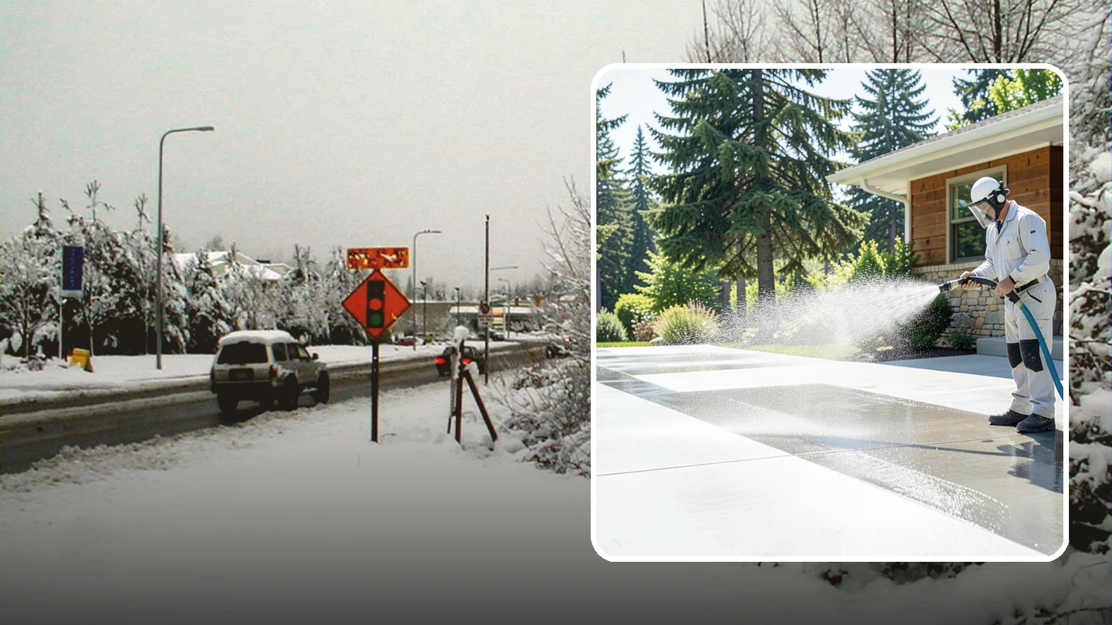 Decorative Concrete Cleaning in Newcastle, King County, WA - Clean stamped and decorative concrete patios without stripping their color or protective sealer.