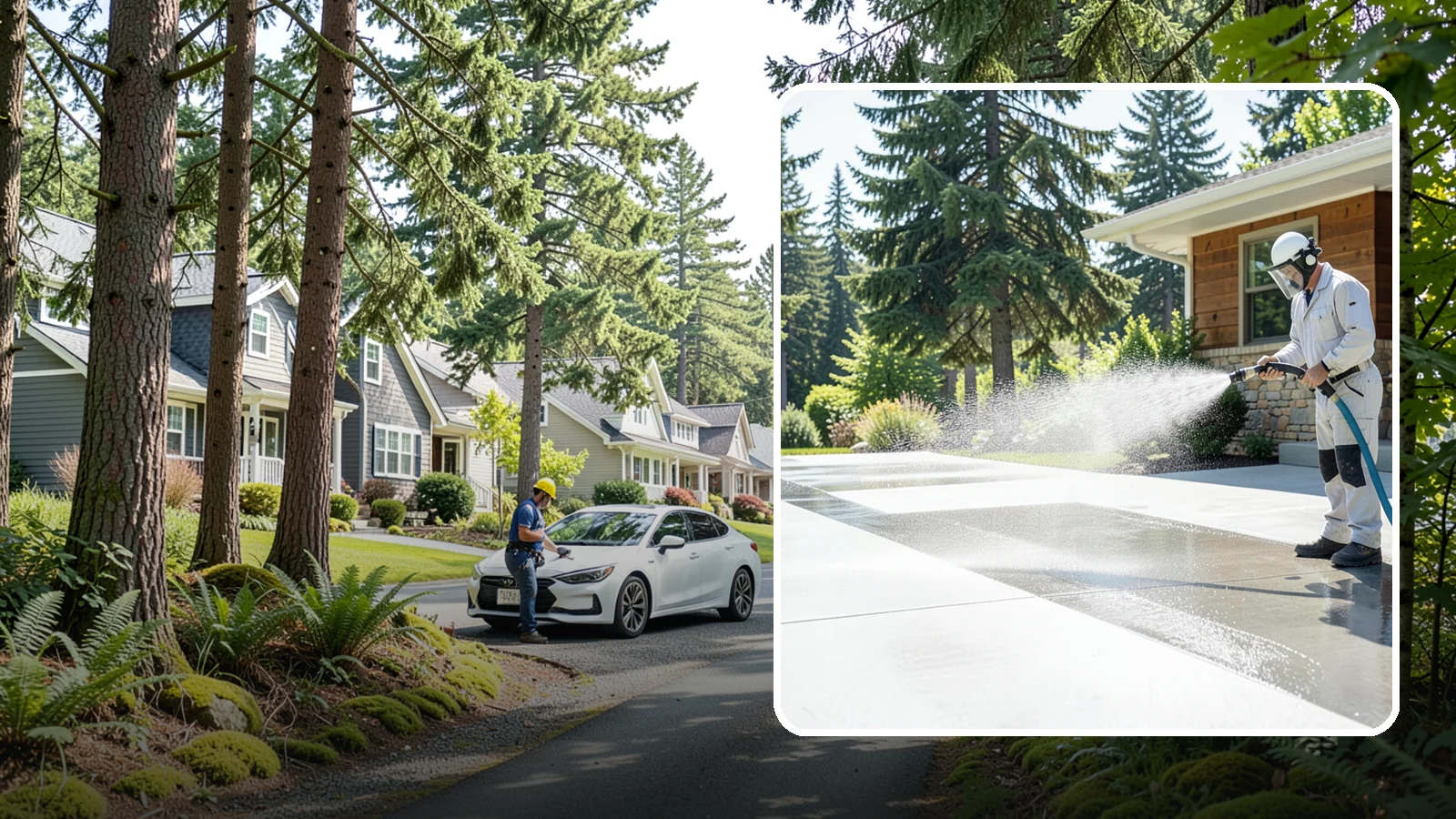 Decorative Concrete Cleaning in Normandy Park, King County, WA - Clean stamped and decorative concrete patios without stripping their color or protective sealer.