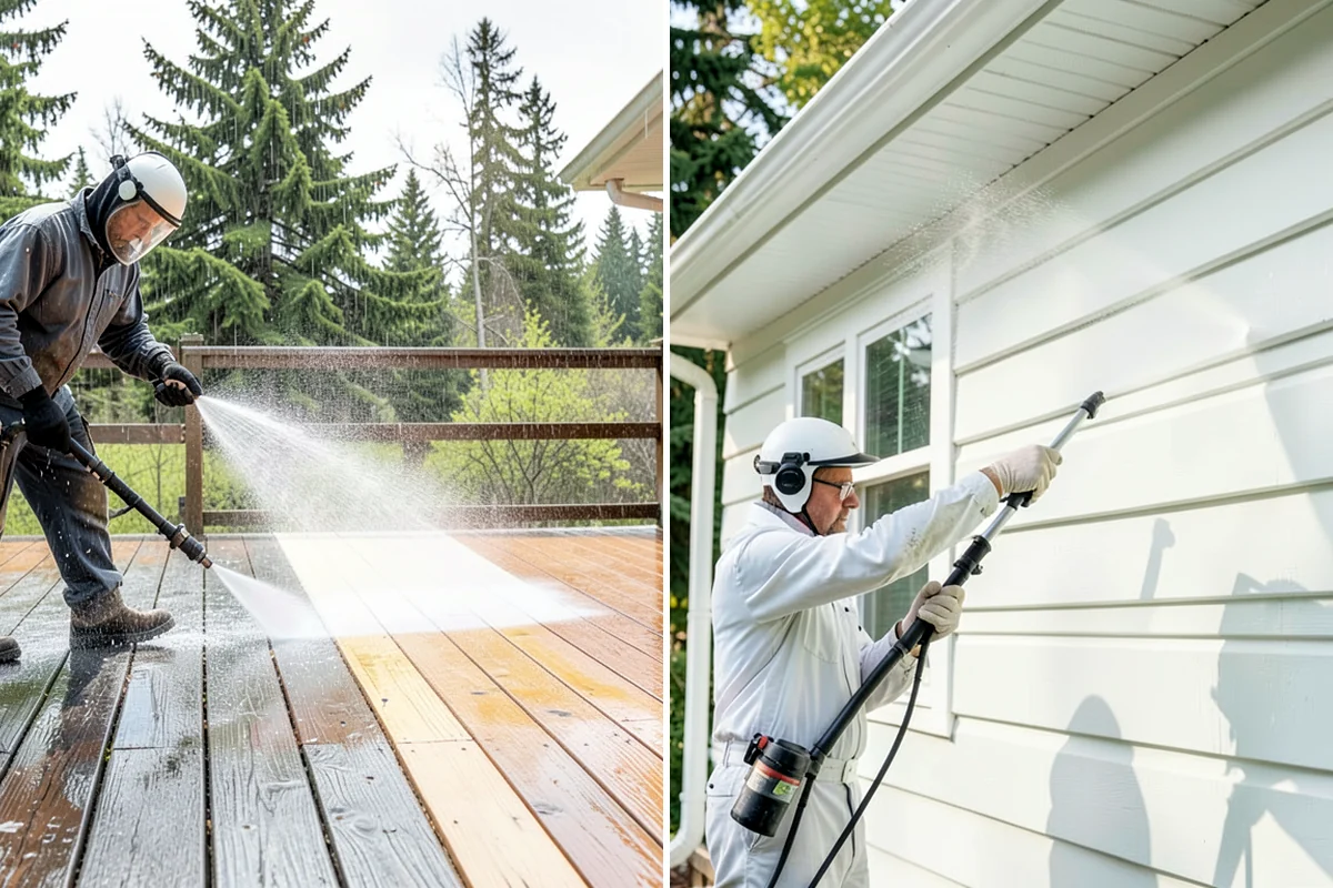Decorative Concrete Cleaning in Puyallup, Pierce County, WA - Clear the patio and inspect the sealer condition