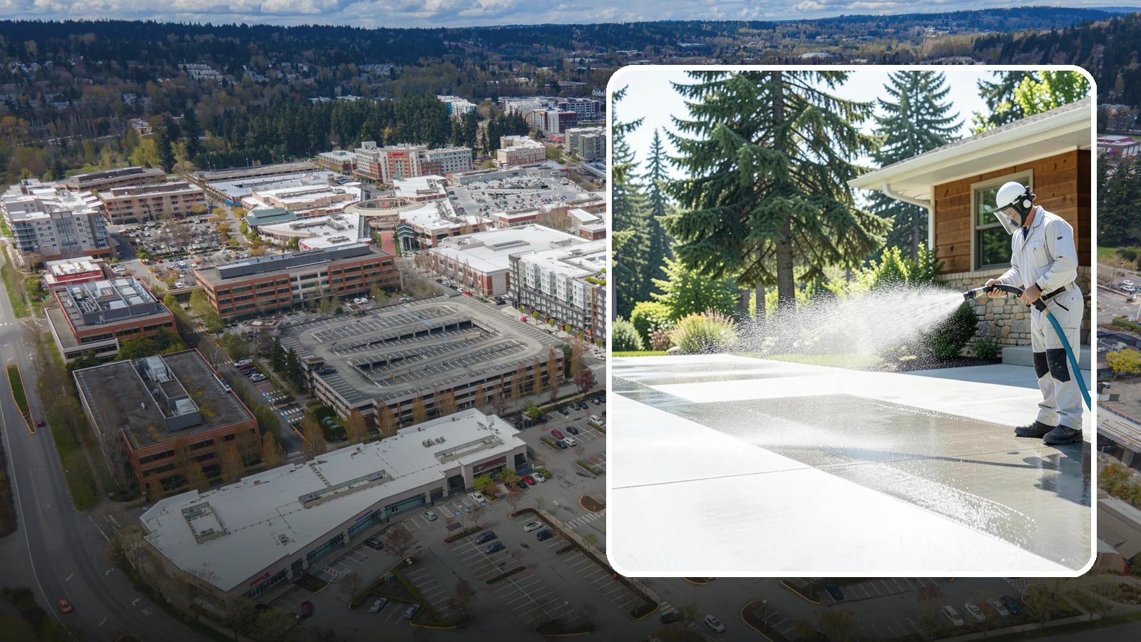Decorative Concrete Cleaning in Redmond, King County, WA - Clean stamped and decorative concrete patios without stripping their color or protective sealer.