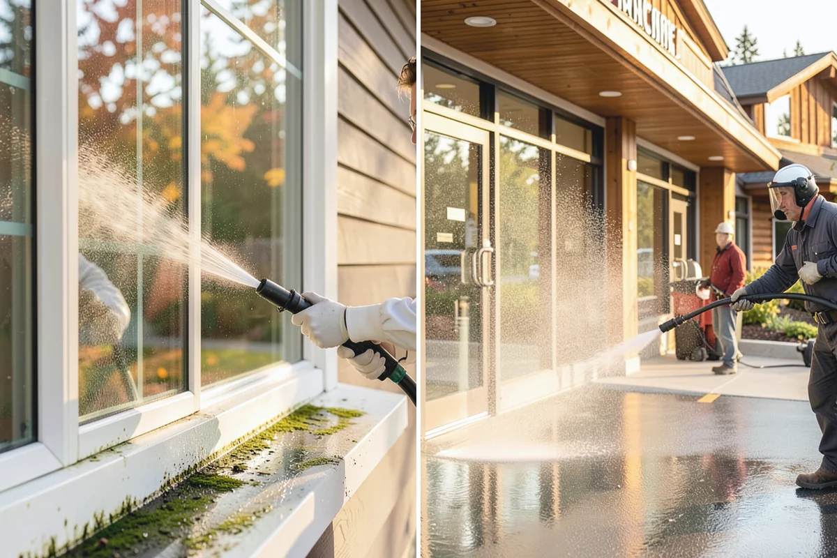 Decorative Concrete Cleaning in Renton, King County, WA - Clear the patio and inspect the sealer condition