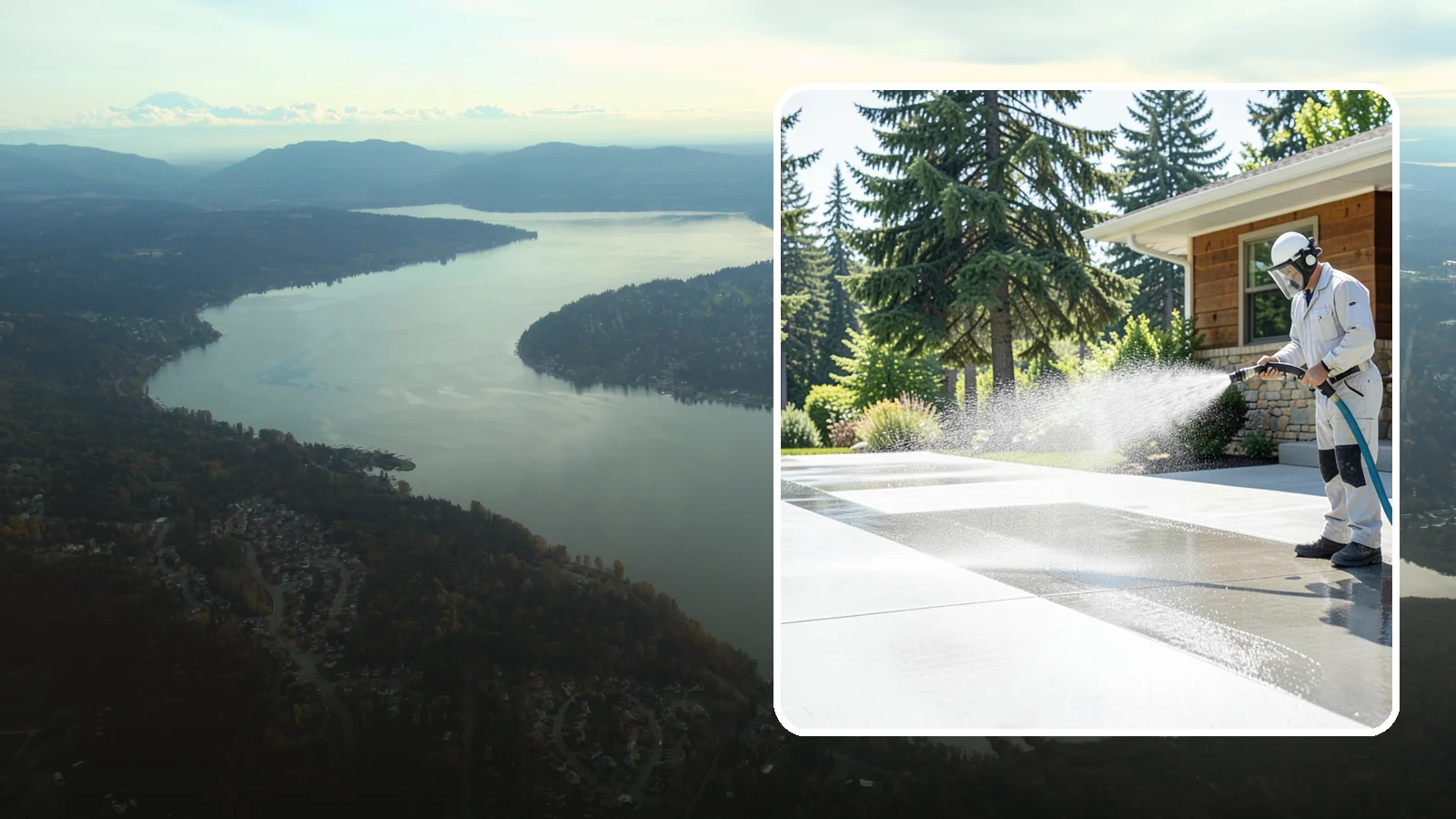 Decorative Concrete Cleaning in Sammamish, King County, WA - Clean stamped and decorative concrete patios without stripping their color or protective sealer.