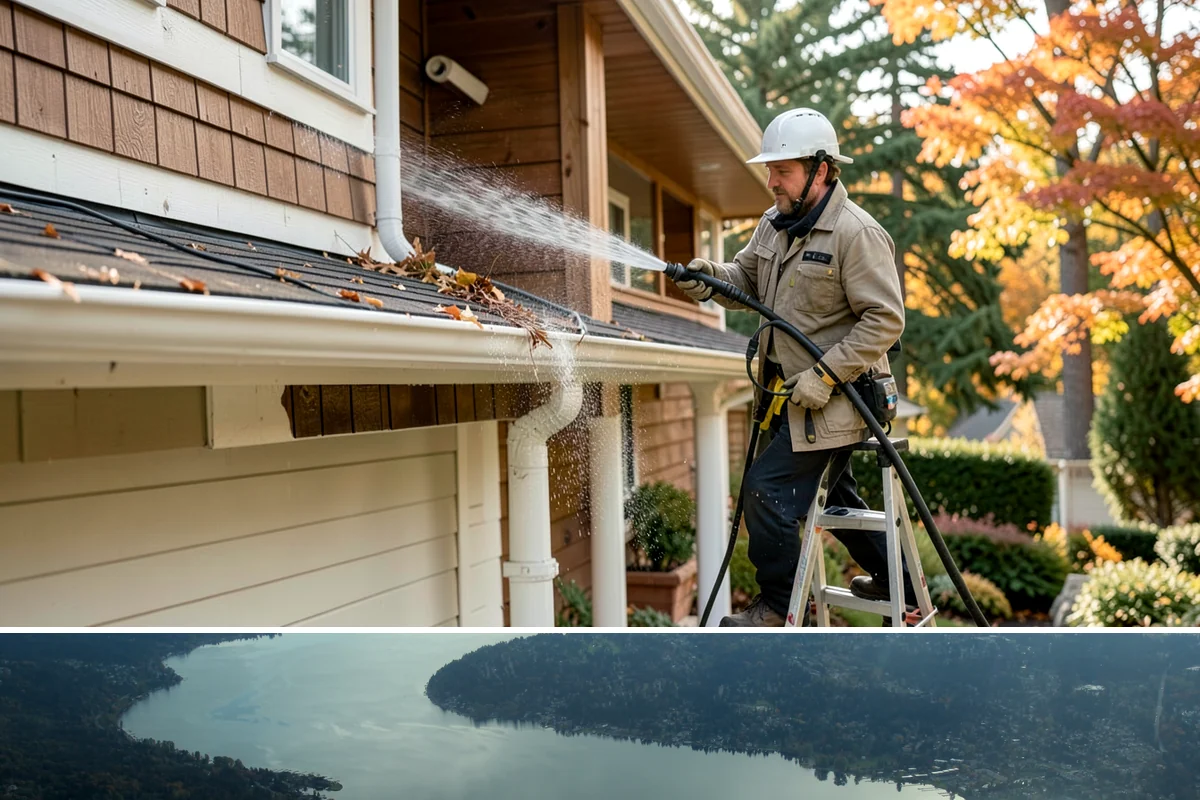 Decorative Concrete Cleaning in Sammamish, King County, WA - Decorative concrete cleans and reseals best in dry summer weather for proper sealer cure.